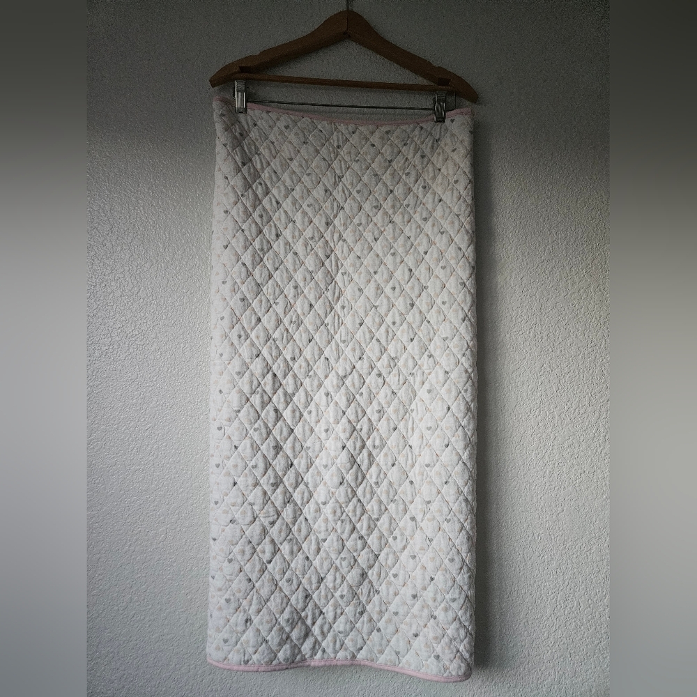 falls creek baby pink heart quilted blanket